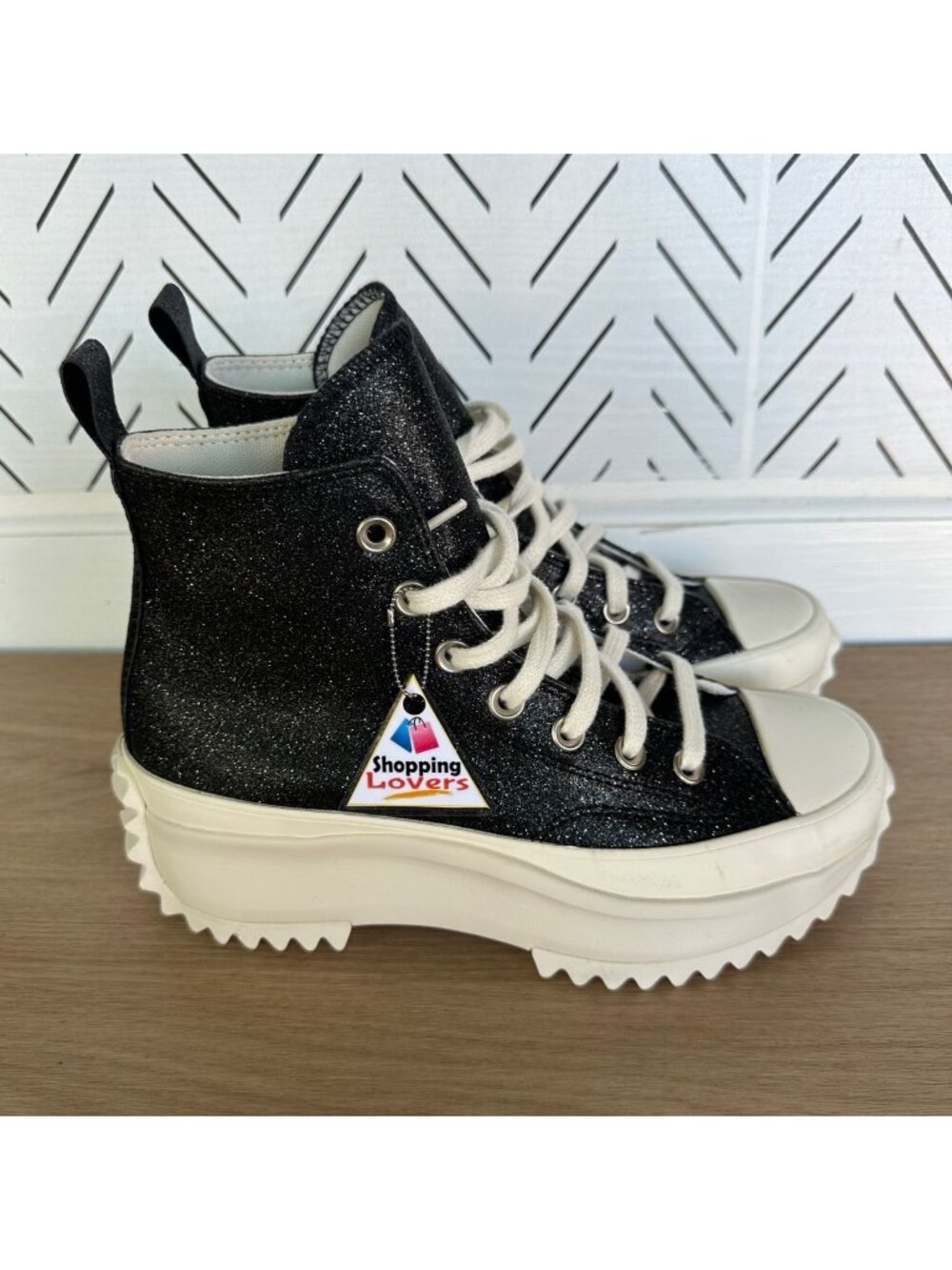 ⭐Rare Converse Run Star Hike Hi Platform Glitter 5.5 Mens Shoes Sneakers A07947C